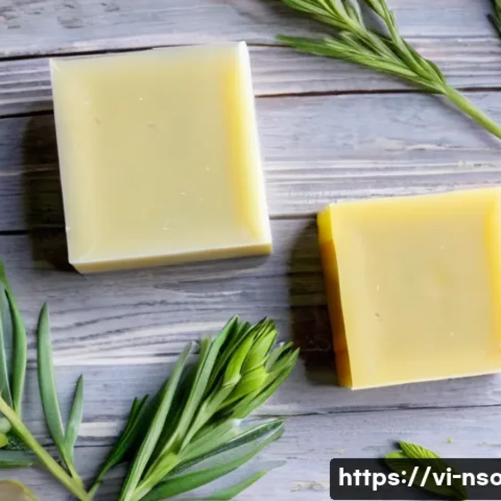 천연비누 브랜드 추천 - A beautifully arranged flat lay of natural soap bars on a wooden surface, featuring organic ingredie...