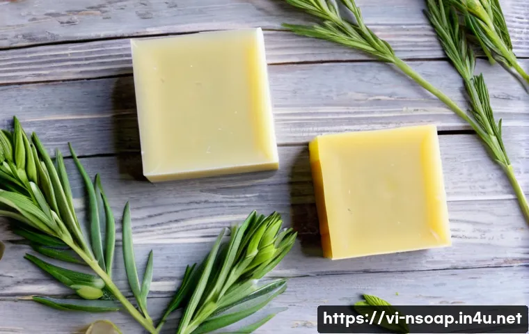 천연비누 브랜드 추천 - A beautifully arranged flat lay of natural soap bars on a wooden surface, featuring organic ingredie...